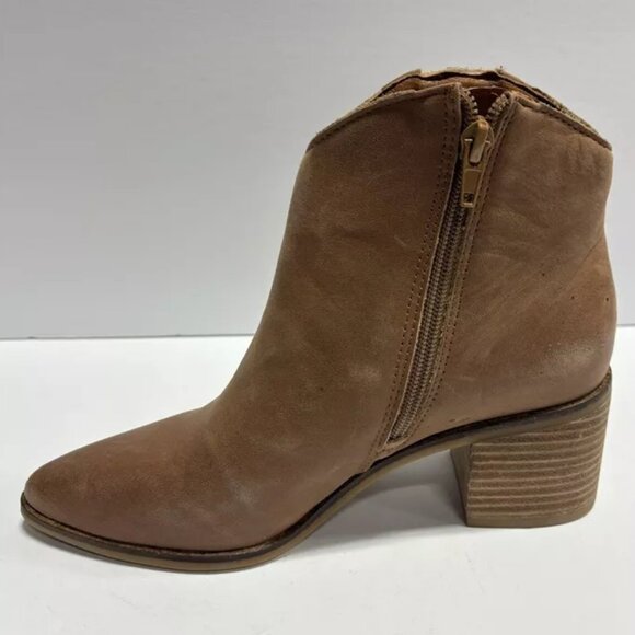 Lucky Brand Women’s Cosmio Brown Zip Booties, Size 6 M - Picture 2 of 7